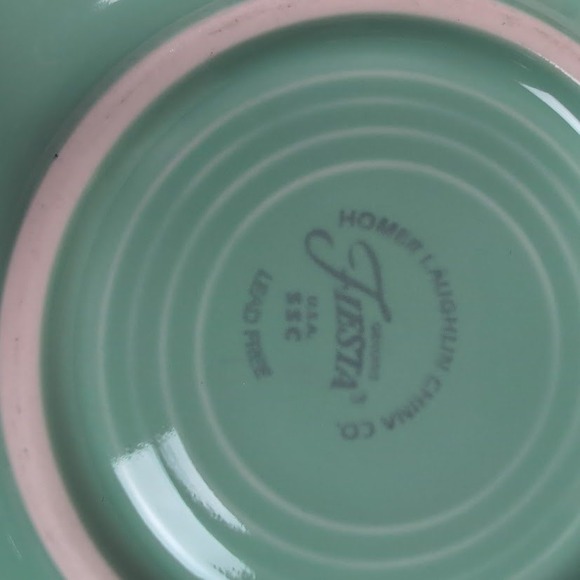 Fiesta Green Saucer Dish Homer Laughlin China Lead Free 6 inch - Picture 3 of 4